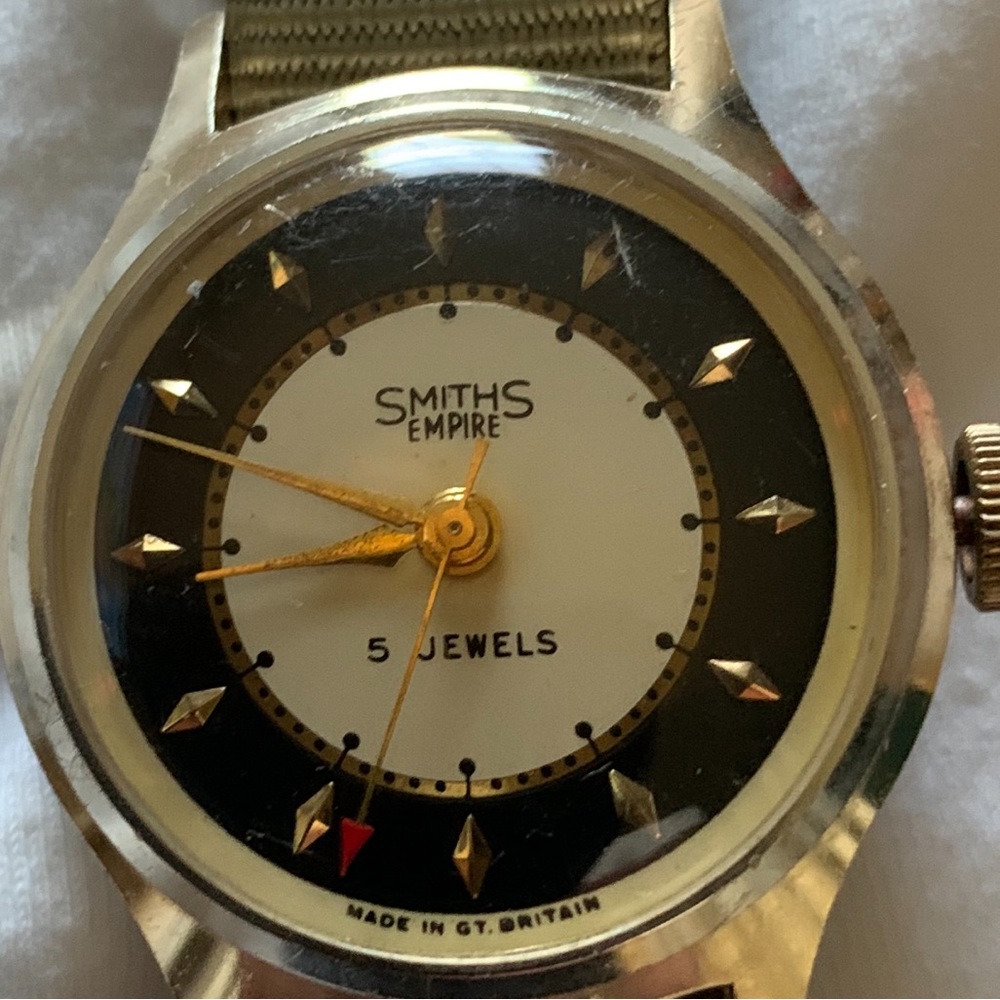 Vintage Gt Britain Smiths Empire Mechanical Gents Watch 5 Jewel